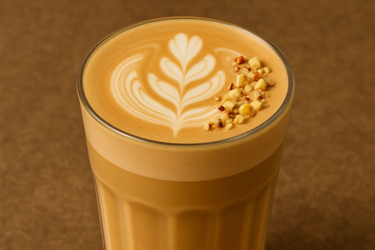Orzechowe Latte z domowym masłem orzechowym